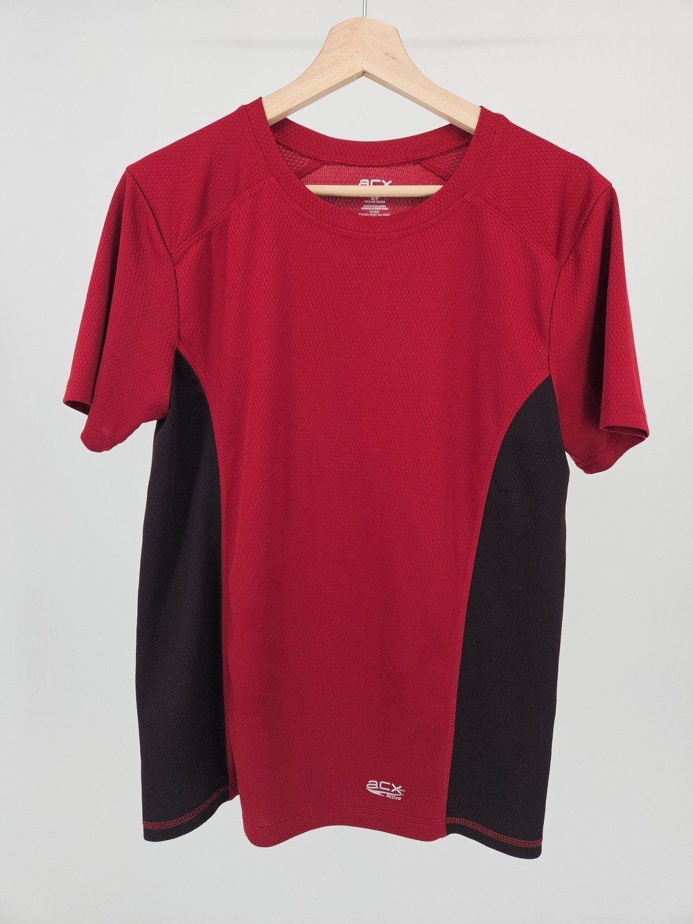 ACX Active Red Black Athletic Performance T-Shirt Small